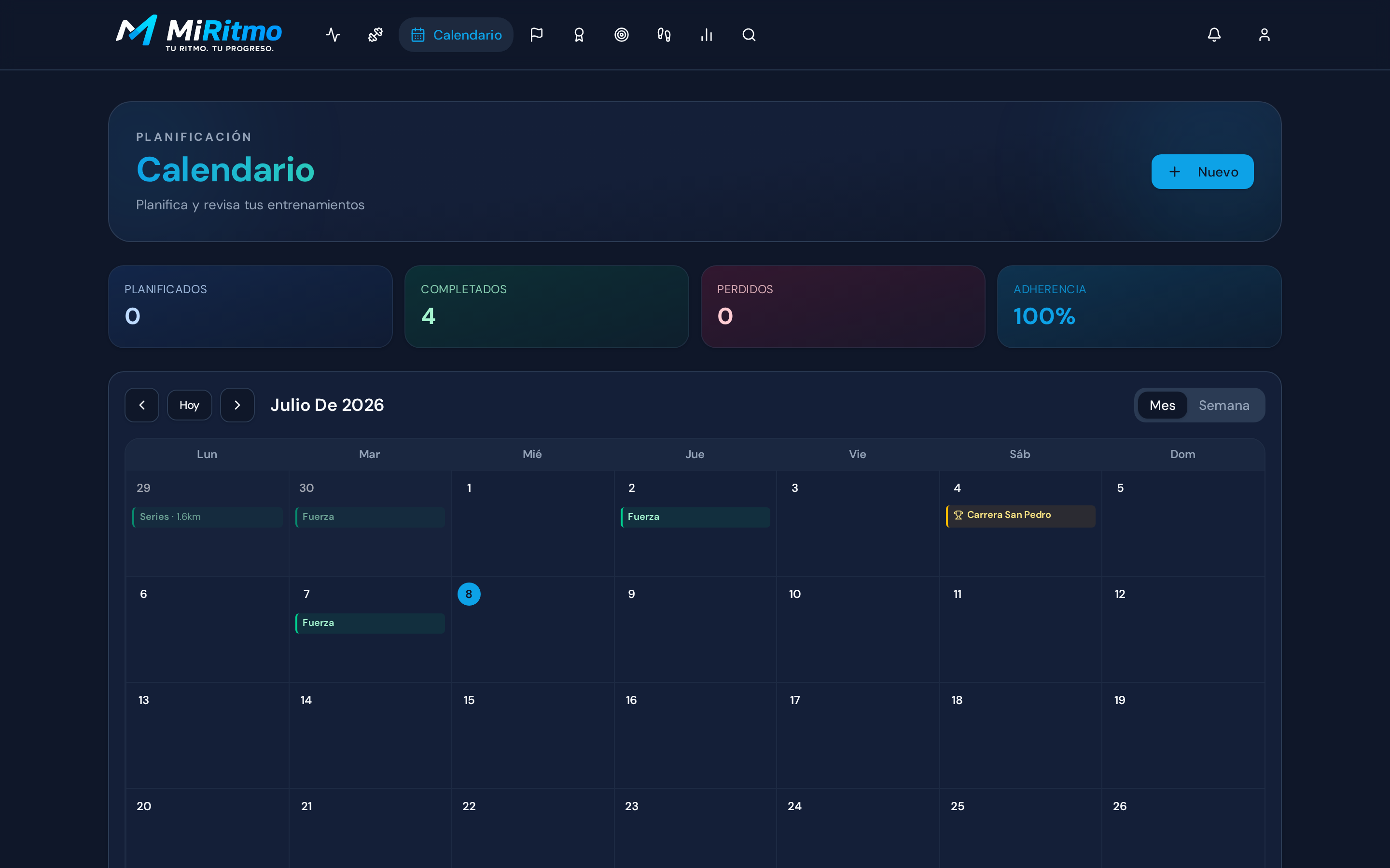 Planificador semanal